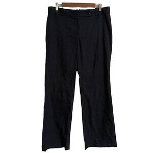 LOFT Womens Gray Plaid Mid Rise Marisa Straight Leg Career Trouser Pants Size 10